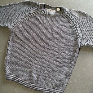 Vintage Black Ramie/Cotton Crewneck Sweater